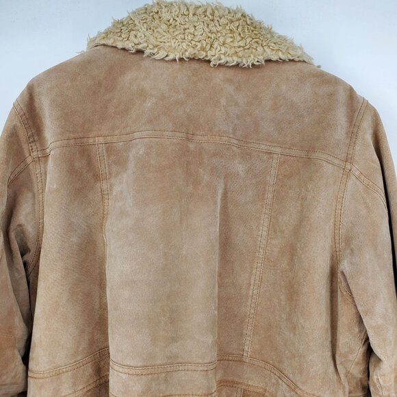Vintage Gander Mountain Guide Series Tan Suede Sherpa Coat XL Western Ranch - Picture 9 of 10